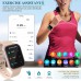 Smart Watches for Men Women,Fitness Tracker with Heart Rate Monitor Sport AMOLED Display Swimming Waterproof Watch for Android/ iOS/Phones, Black